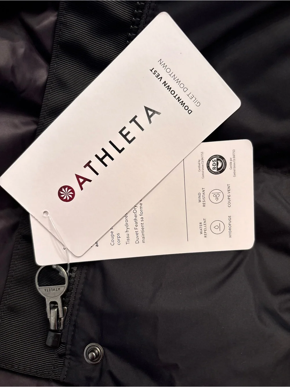 Athleta Black Quilted Insulated Vest - NWT!